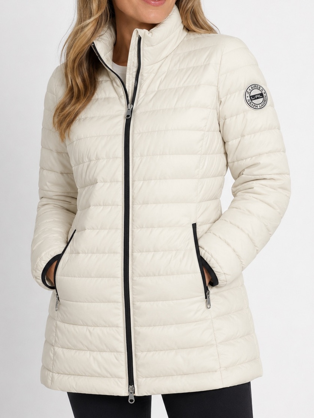 Lauren by Ralph Lauren cream long puffer jacket women’s medium